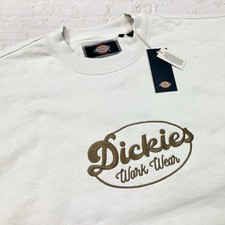 Dickies Workwear Crewneck Sweatshirt Embroidered Skateboarding Beige Men's XL