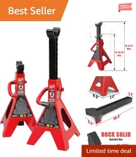 Alloy Steel Jack Stands, 2 Ton Capacity, Safe Vehicle Support for Home & Garage