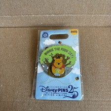 Disney Winnie the Pooh Day 2025 Pin Days of Note Holding Hunny Pot in Tree