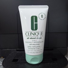 Clinique All About Clean 2-in-1 Cleansing  Exfoliating Jelly 5 oz/ 150 ml New
