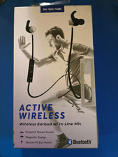 Active Wireless Bluetooth Earbuds w/ Mic Sport Ear Hooks V5.0 NEW Sealed