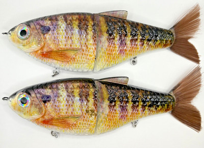 TYG Silencer Bluegill BF Glide bait swimbait custom 7 inch 2 Glide baits NEW