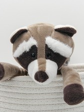 Soft Brown Raccoon Plush Toy Cute Sitting Stuffed Animal Doll Cute Gift for Kids