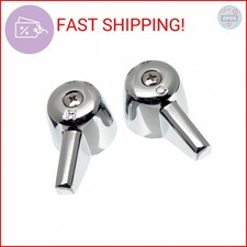 Danco Central Brass Pair of Faucet Handles, Chrome, 80401, 1" H x 1-3/8" Base