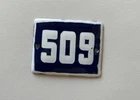 Vintage Enamel Porcelain Locker Number 509 Door Sign