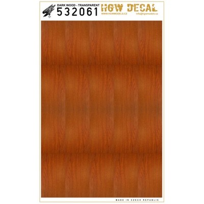 HGW 532061 1:32 dunkles Holz - transparent (OHNE GITTER) A4 Blatt