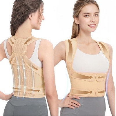 Posture Corrector for Women and Men,Adjustable Full Back Brace Support for Up...