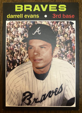 ATLANTA BRAVES: Darrell Evans Custom Modern 1971 Style Art Card