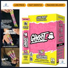 Sugar-Free Energy Drink Packets - Pink Lemonade Flavor, 24 Sticks, Boost Energy