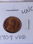 1909  VDB UNCIRCULATED  LINCOLN Wheat Cent **1909 VDB UNC***