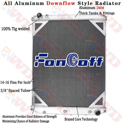 3 Row Radiator For 2008-2017 2013 Volvo VAH VNL VNM VHD / Mack CXU CXU600 Vision