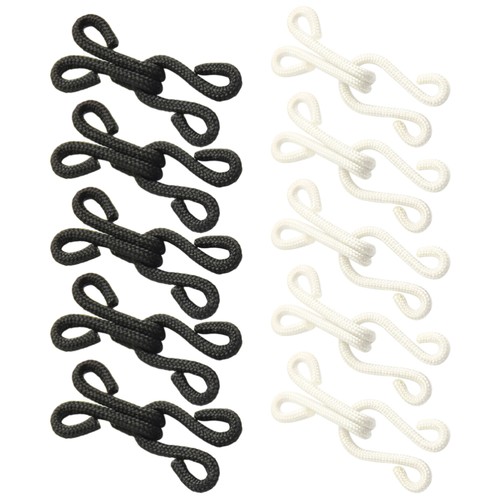 10 Pairs Shirt Buckles Eyes Closure Hooks Nylon Wrap Metal Buckles for Sewing - Picture 16 of 20