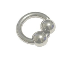 DOUBLE 10mm Balls NO GAP Sterilized Surgical Steel PA 14g to 6g CBR.