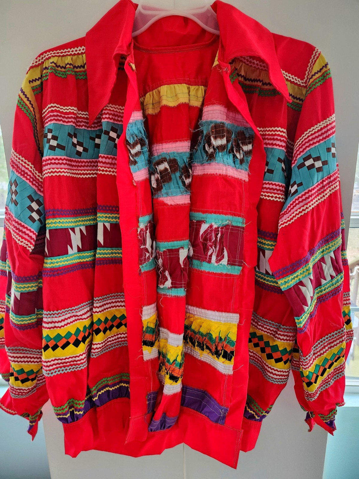 Vintage Seminole Miccosukee Patchwork Jacket Unli… - image 2