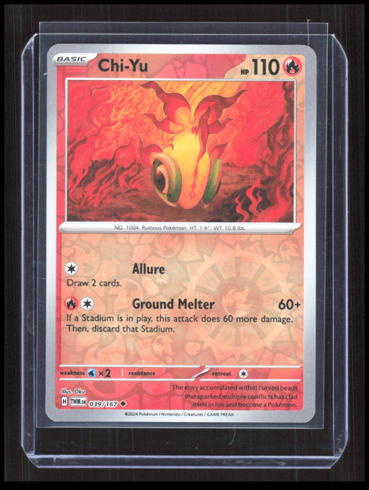 Chi-Yu 39/167 SV06: Twilight Masquerade Pokemon TCG Reverse Holo CB-2-4-C-5