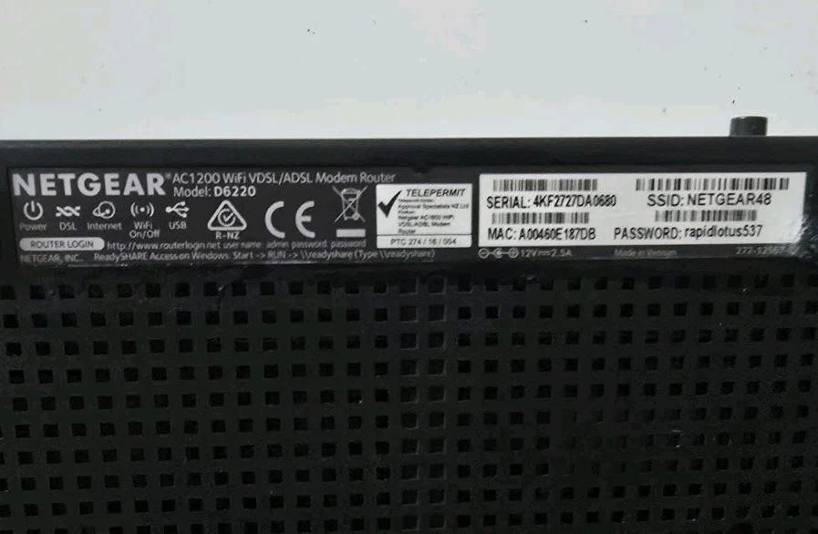 Netgear Modem Router WiFi Ac1200 D6220 - Imagen 3 de 4
