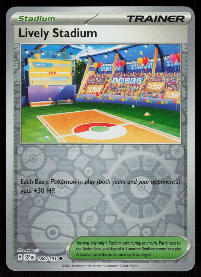 Lively Stadium 180/191 Uncommon Surging Sparks Pokemon Reverse Holo Near Mint