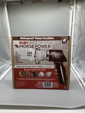 Ruby Horsepower Handheld Cordless Rechargeable Spinning Power Scrubber  NIB