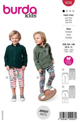 Schnittmuster Kinder-Jogginghose Burda a9208 104-146