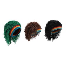 Knit Hat with Wig Headgear with Dreadlock for Party Weddings Concerts Show