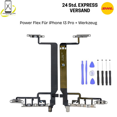 Original Apple iPhone 13 Pro Power Button Flex kabel Mit Metall Montage