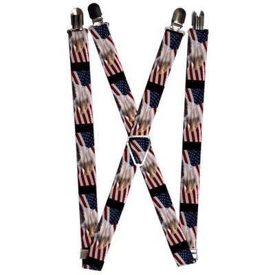 Buckle-Down Suspenders, American Eagle Flags 1.5 inch wide (US IMPORT)