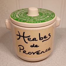 Herbes De Provence 1 oz Crock Jar France Approx. 3x3 Empty