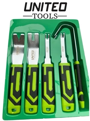 UNITED TOOLS Door Panel & Trim Removal Tool 6 Piece Interior Trim Clip Tool Kit Torx Hex