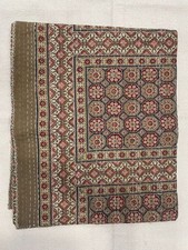 Indian Handmade Kantha Quilt Hand Block Print King Size Bedspread Blanket