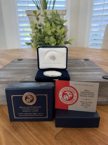 250th Anniversary Marine Corps American Eagle One Ounce Silver Proof Coin