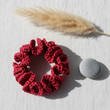 Handmade crochet scrunchie hair tie elastic 258