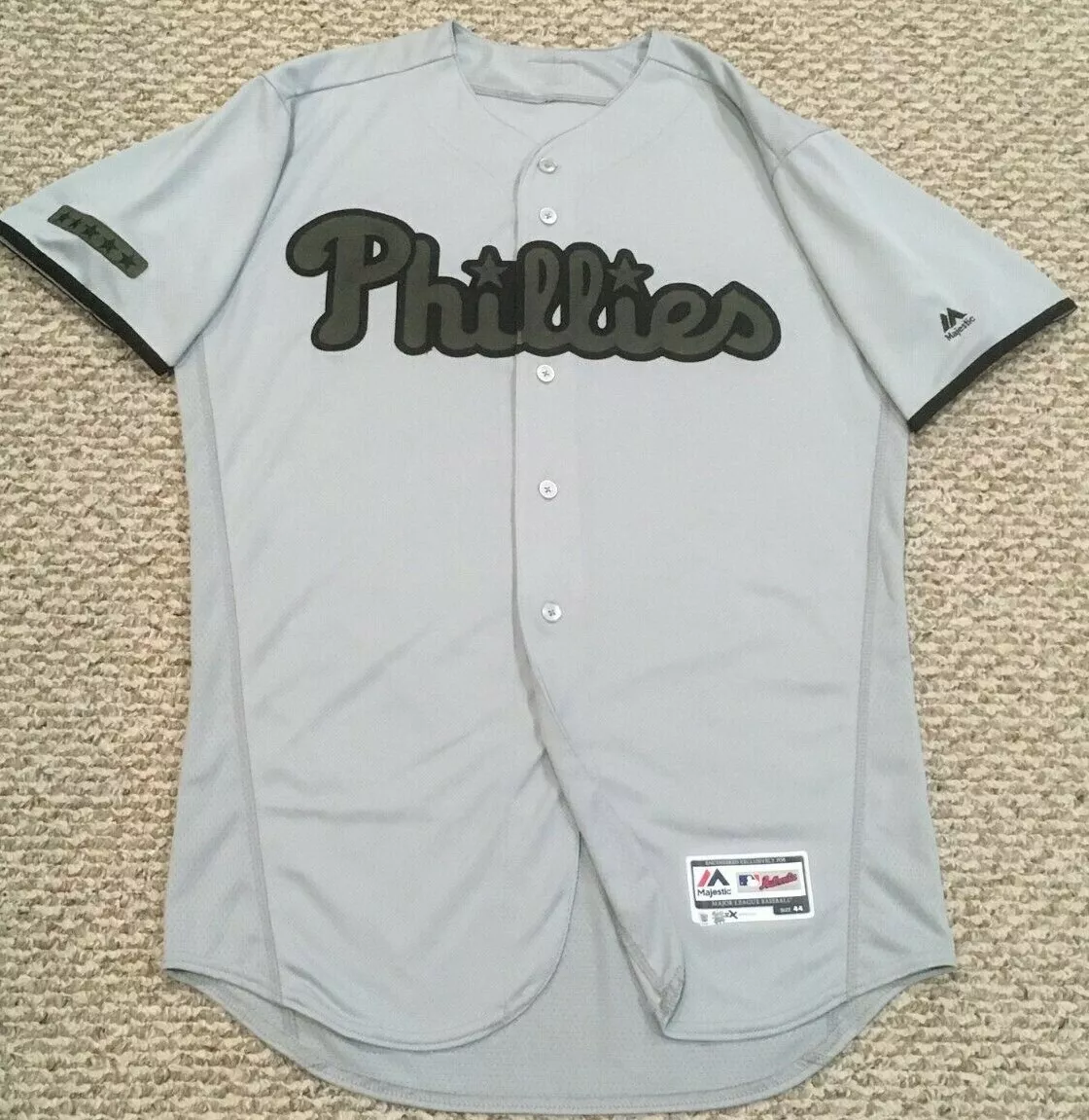 PHILADELPHIA PHILLIES ROAD GAME JERSEY BLANK BACK MEMORIAL DAY MLB HOLOGRAM