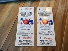 Mint Condition 1977 Apple Bowl NAIA Championship Full Football Ticket's