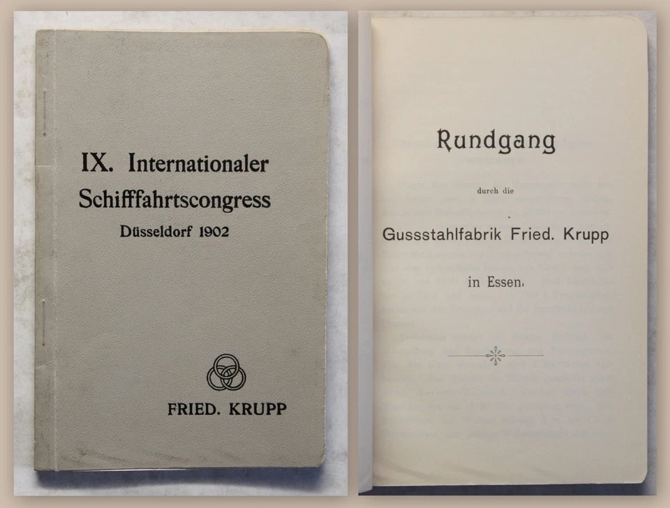 Fried. Krupp 9. Internationaler Schiffahrtskongress Düsseldorf 1902 Schiffbau xy - Bild 1 von 1