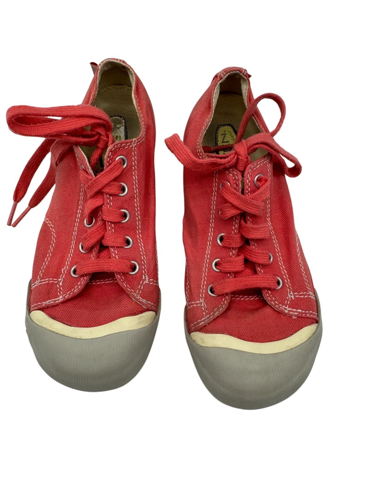 Sneakers Keen giovani ragazze Conrado taglia 2 tela corallo stringate casual vulcanizzate