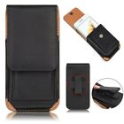 Cell Phone Pouch Leather Case Cover Belt Clip Holster with Cards Holder For 6.3"