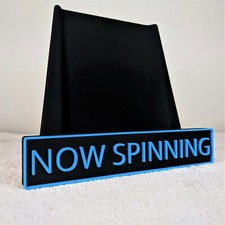 Now Spinning Vinyl Record Stand - Pick your colors - All Cover Sizes Wall Mount