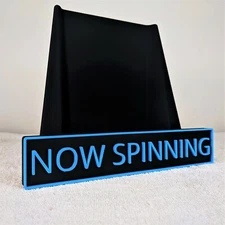 Now Spinning Vinyl Record Stand - Pick your colors! - All Cover Sizes+Wall Mount