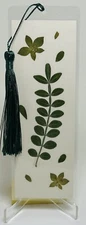 Handmade Dried Pressed Leaves Bookmark W/ Tassel By REN 