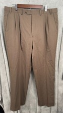 Chaps Casual Chino Pants Men's 36 Brown Wool Stretch Slash Pockets Relaxed Fit