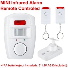 Wireless Remote Controlled Mini Alarm with Ir Infrared Motion Sensor Detector