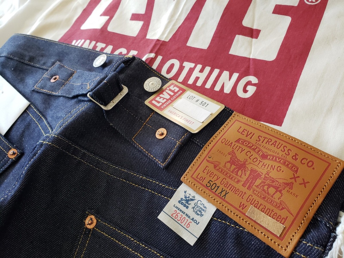 LEVI'S 1933 501 xx LVC Vintage Clothing Raw Selvedge 1937 Cinch