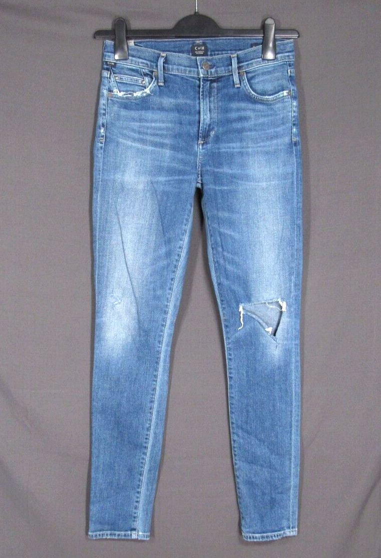 Citizens of Humanity Rocket High Rise Skinny Distressed Denim Jeans Size 28