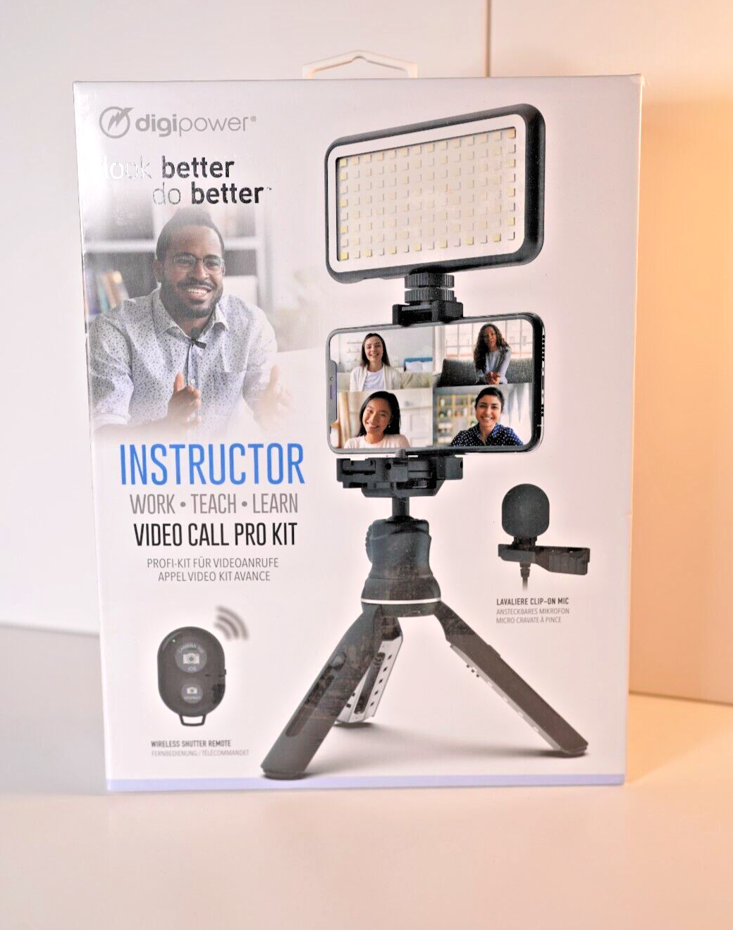 Светодиодная штативная лампа Digipower, микрофон с зажимом микрофон с беспроводным пультом дистанционного управления затвором