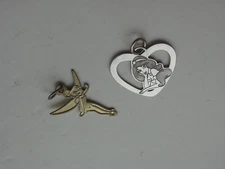 Sterling Silver Disney Charm Bracelet Charm Lot Tinker Bell QG Princess Jasmine