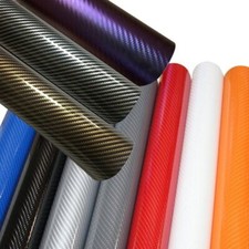 3M High Glossy Carbon Fiber Texture Vinyl Film Wrap Car Trim DIY Bubble Free