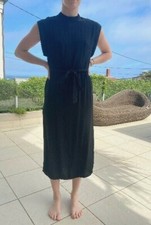 Zimmermann Cheongsam Dress | Black,Sheath Mandarin Collar, Viscose, Midi $500 RP