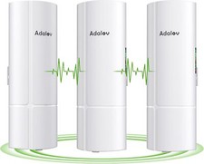 3PCS Wireless Bridge Kit Gigabit Point to 2 Points Point-to-Multipoint High Sped