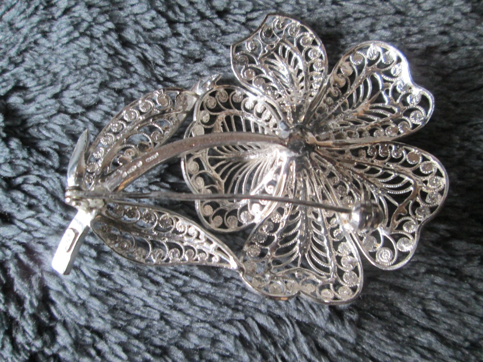 Solid Silver Beautiful  Brooch Hallmarks For Denm… - image 4