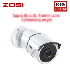 ZOSI 1080P HD Add-On Security Camera CCTV Weatherproof  Mic 100ft Night Vision